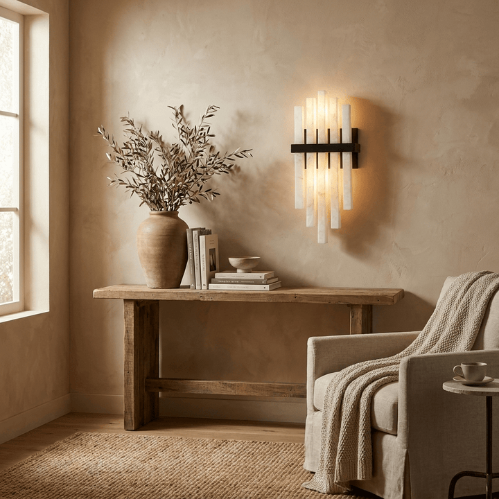Alabaster Cascade Wall Lamp