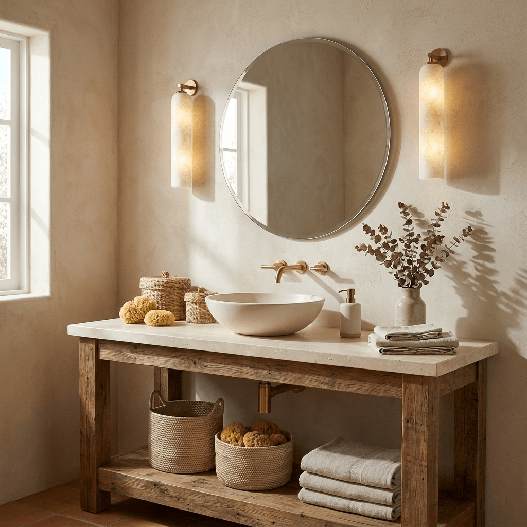 Tube Alabaster Wall Sconce