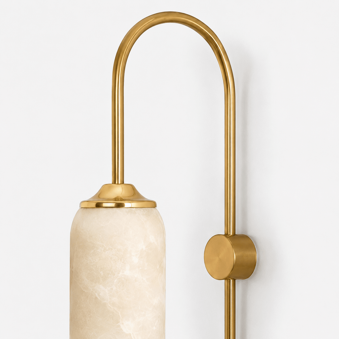 Alabaster Cylinder Wall Light