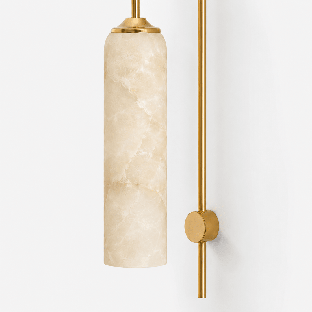 Alabaster Cylinder Wall Light