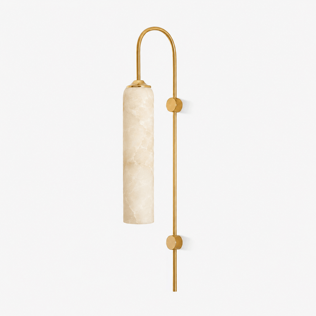 Alabaster Cylinder Wall Light