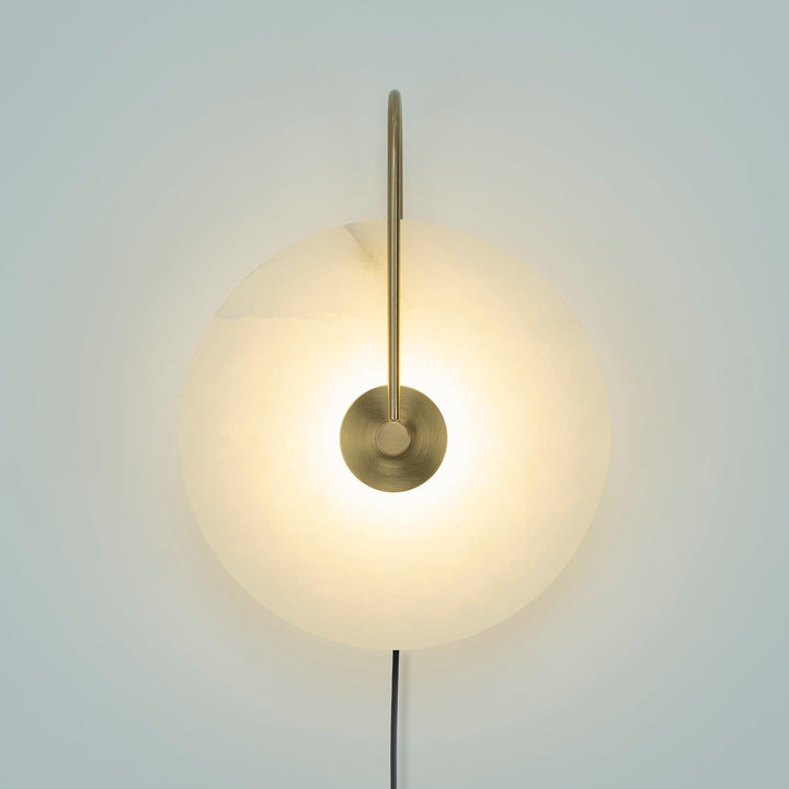Alabaster LED Plug-In Wall Lamp