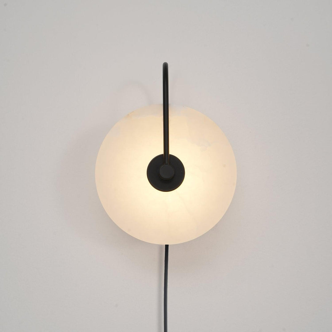 Alabaster LED Plug-In Wall Lamp