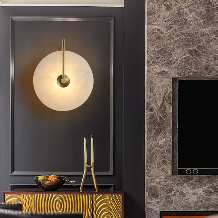 Alabaster LED Plug-In Wall Lamp
