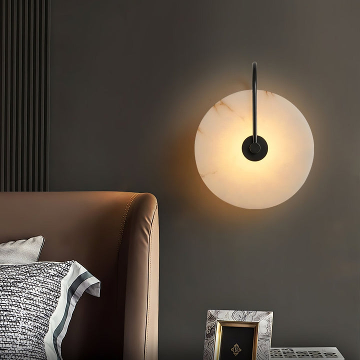 Alabaster LED Plug-In Wall Lamp