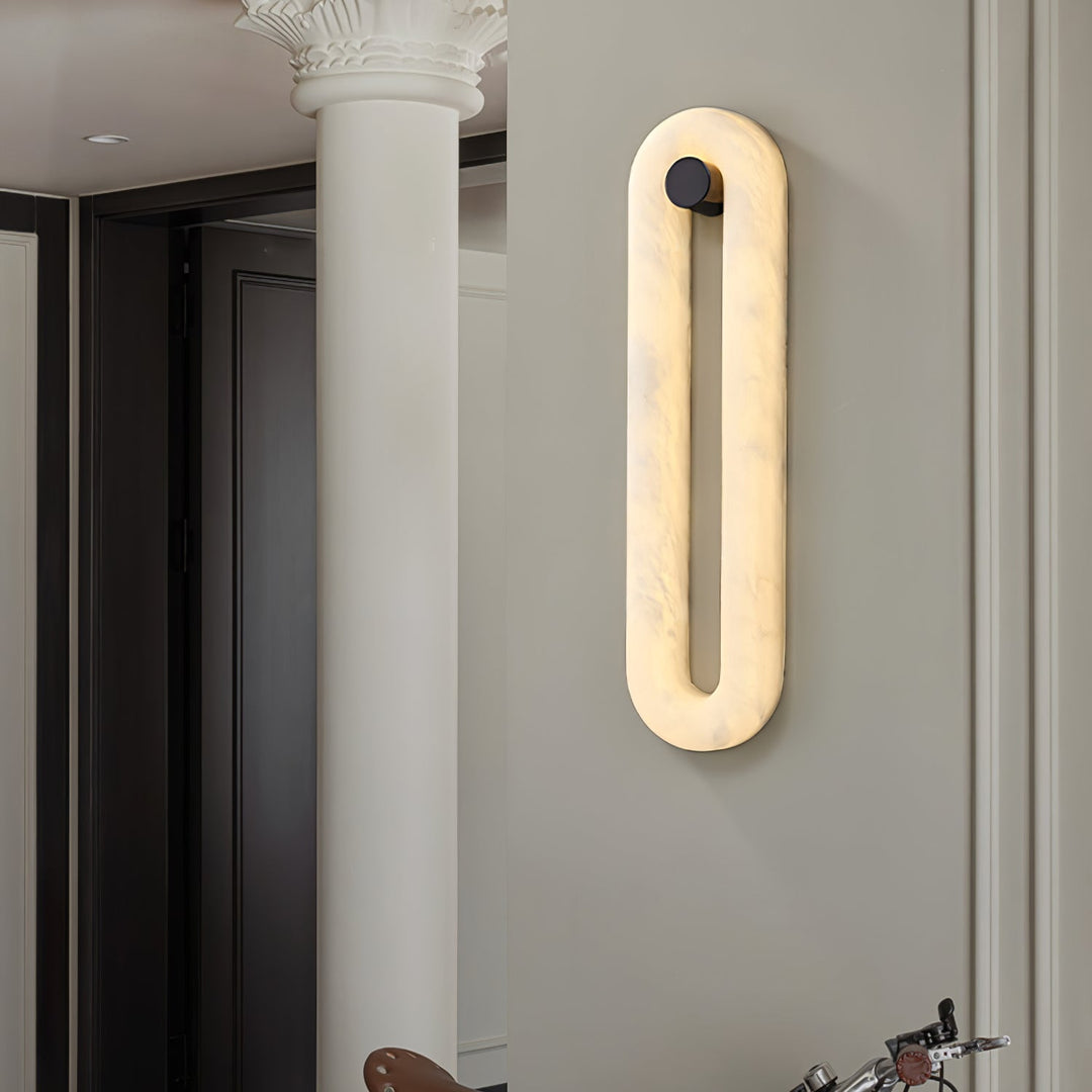 Alabaster Capsule Wall Light