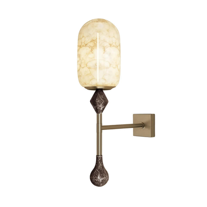 Alabaster Obelisk Double Alabaster Sconce