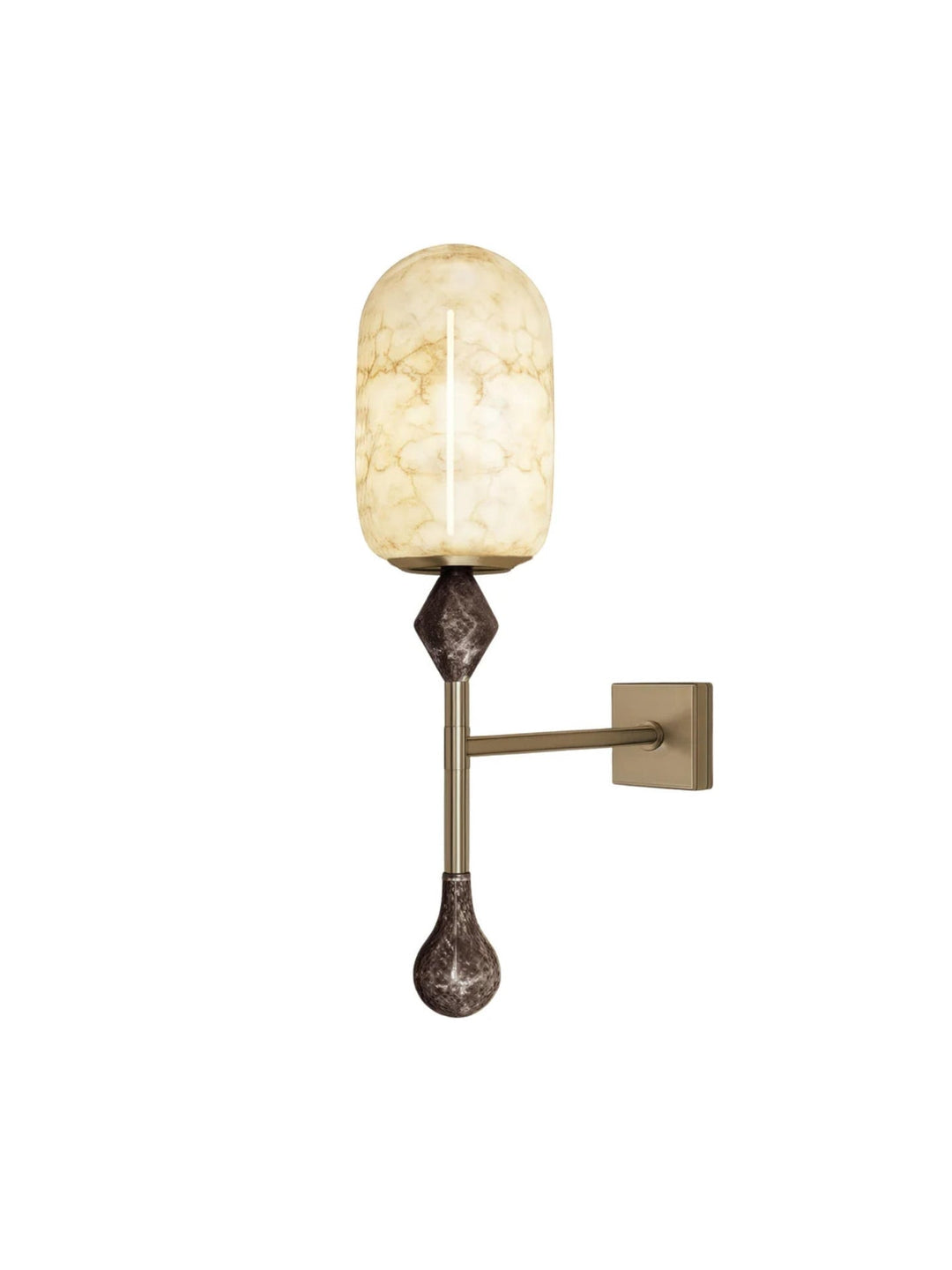 Alabaster Obelisk Double Alabaster Sconce