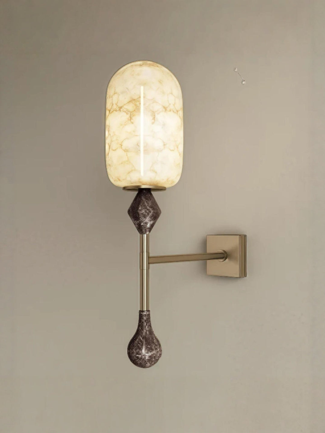 Alabaster Obelisk Double Alabaster Sconce