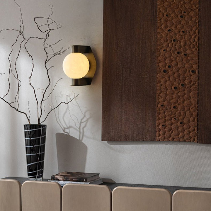 Alabaster Orb Alabaster Sconce