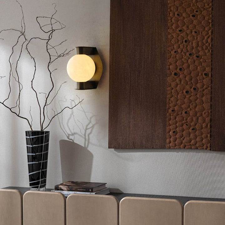Alabaster Orb Alabaster Sconce