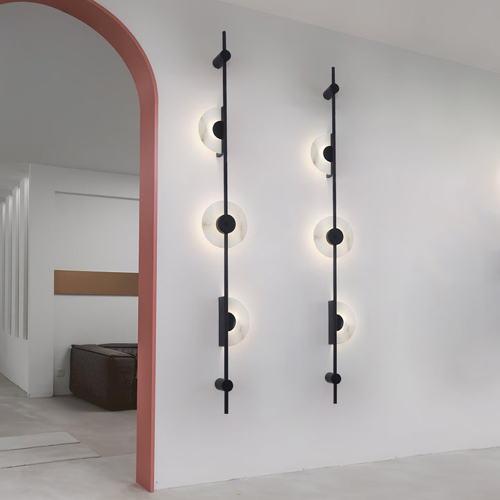 Alabaster Vertical Plug-in Wall Sconce
