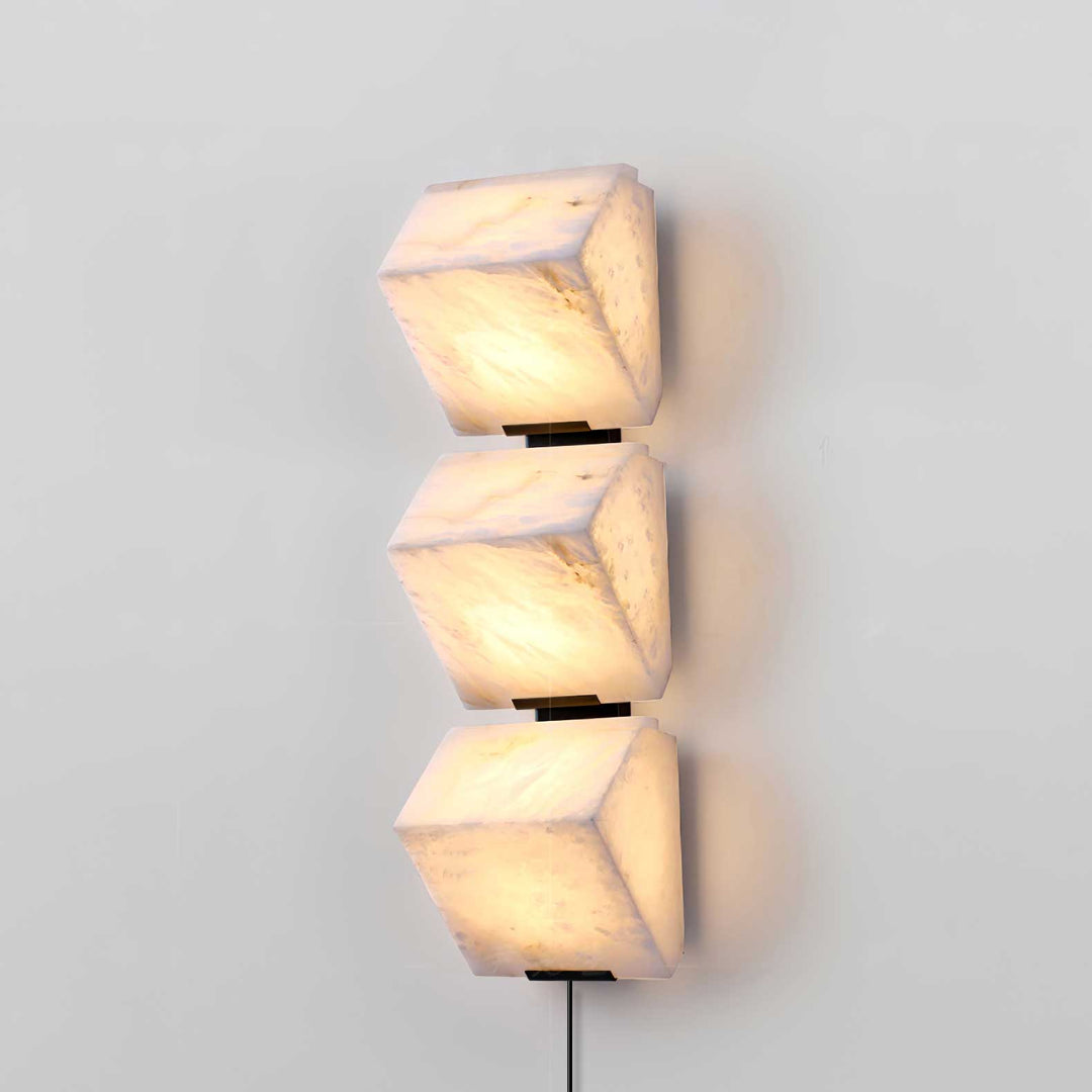 Alabaster Staircase Plug-in Wall Lamp