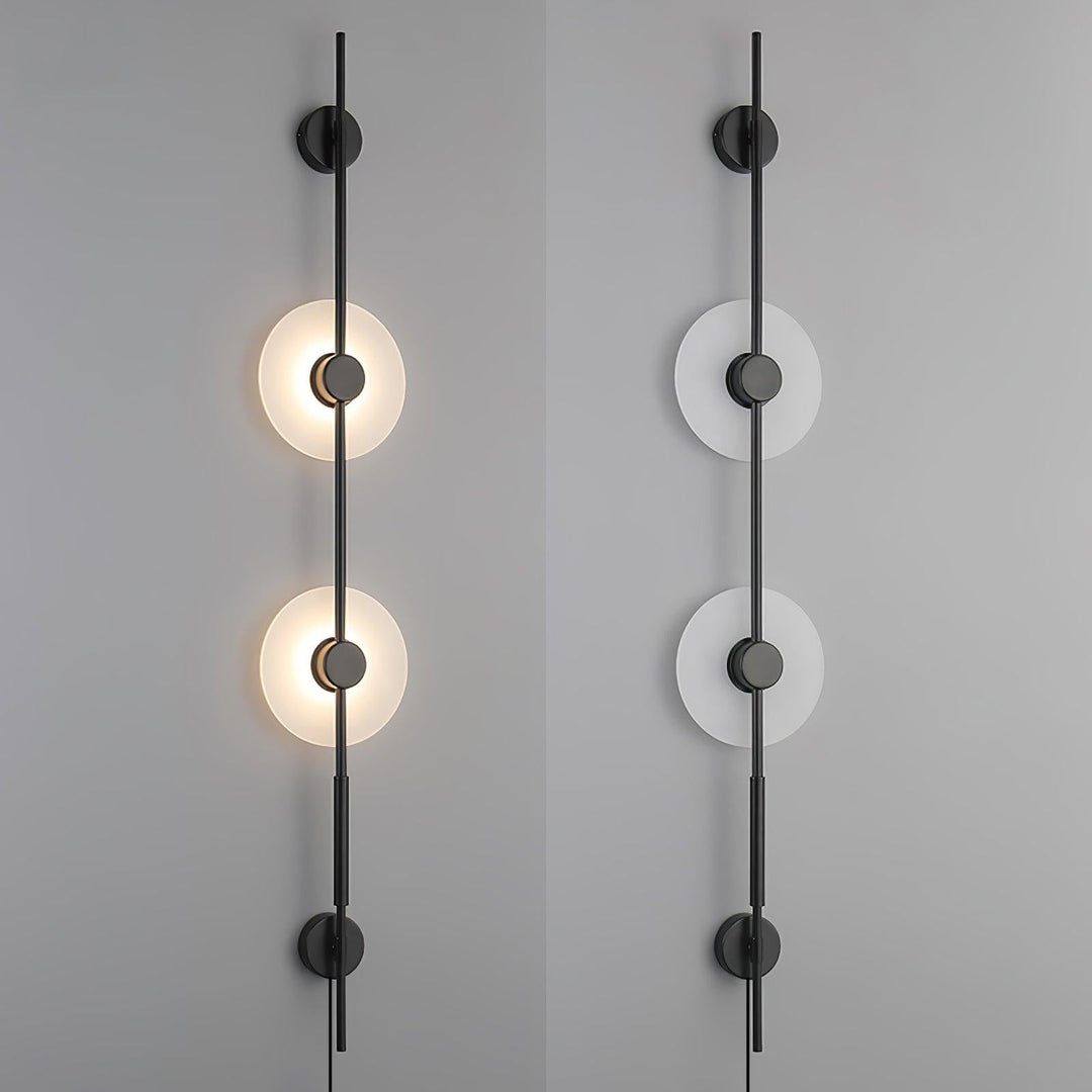 Alabaster Vertical Plug-in Wall Sconce
