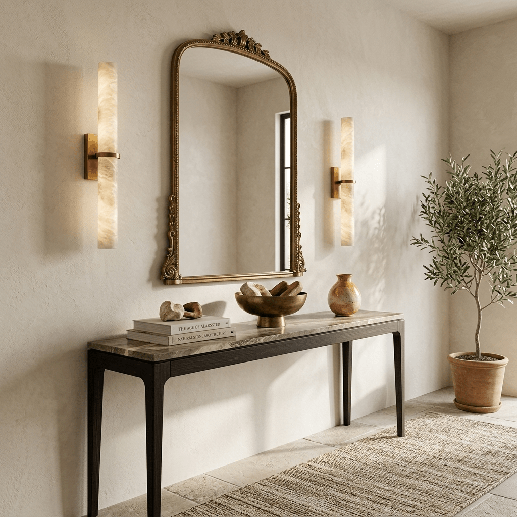 Aluna Alabaster Bar Wall Light