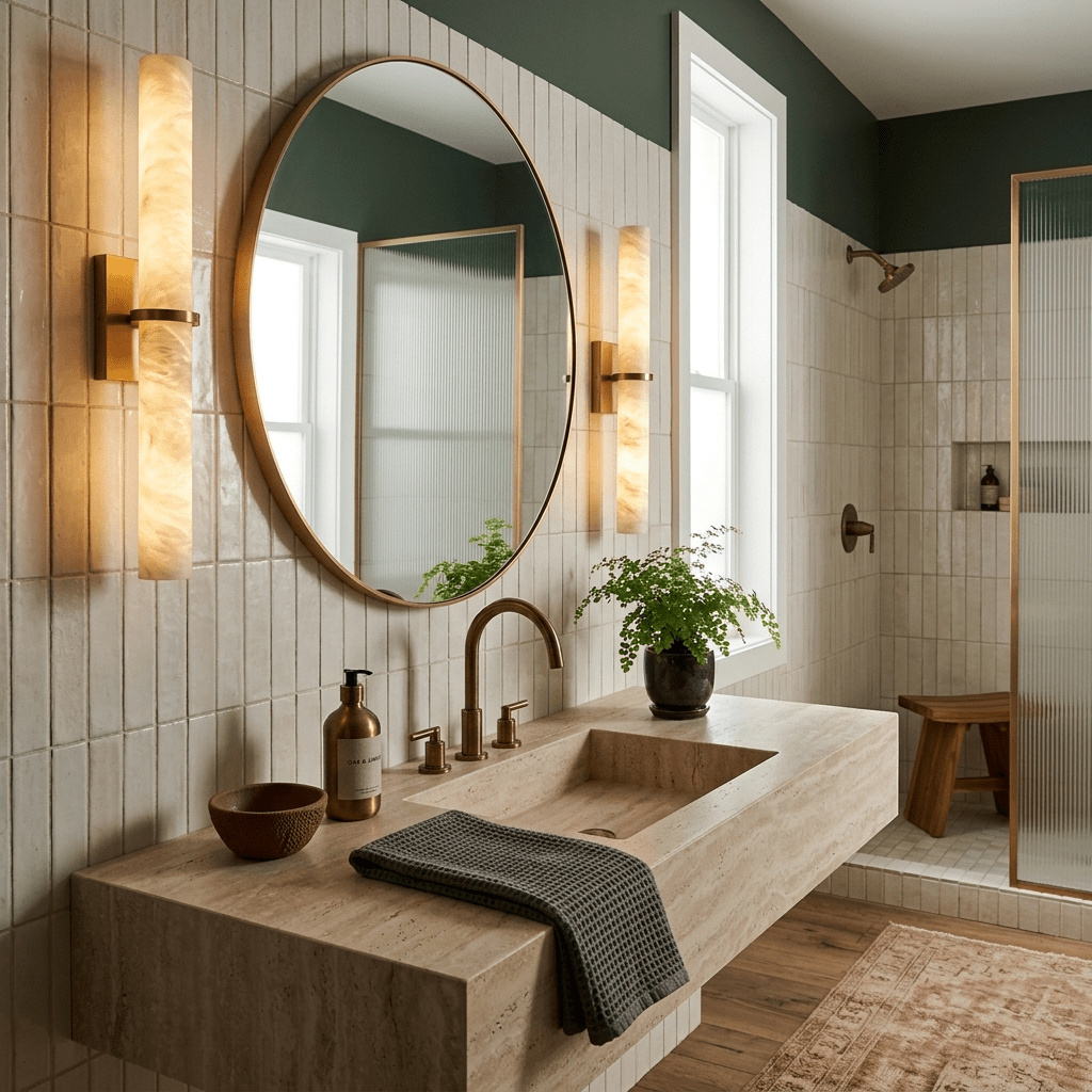 Aluna Alabaster Bar Wall Light