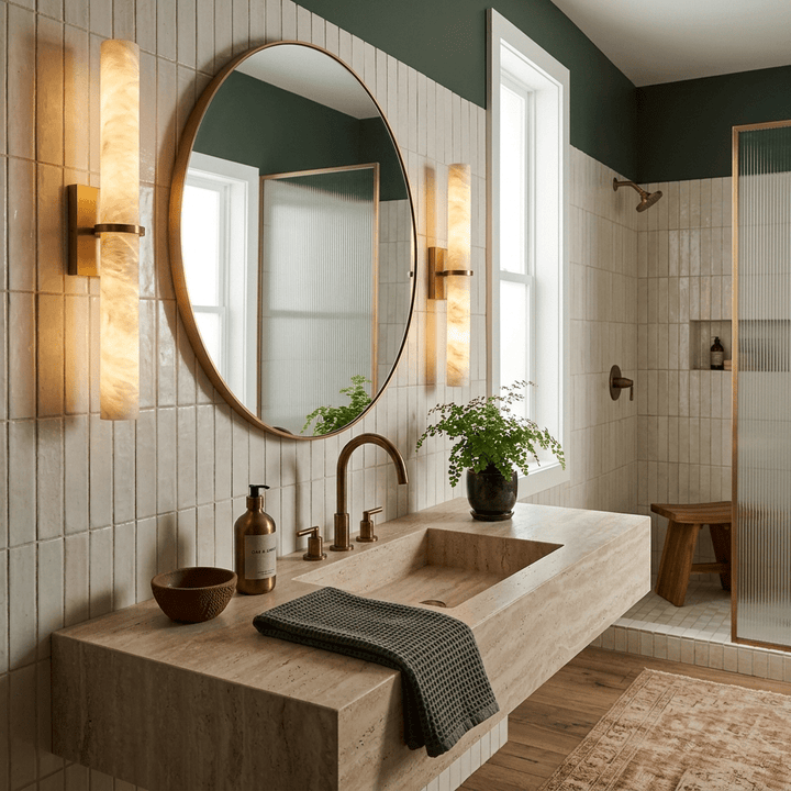 Aluna Alabaster Bar Wall Light