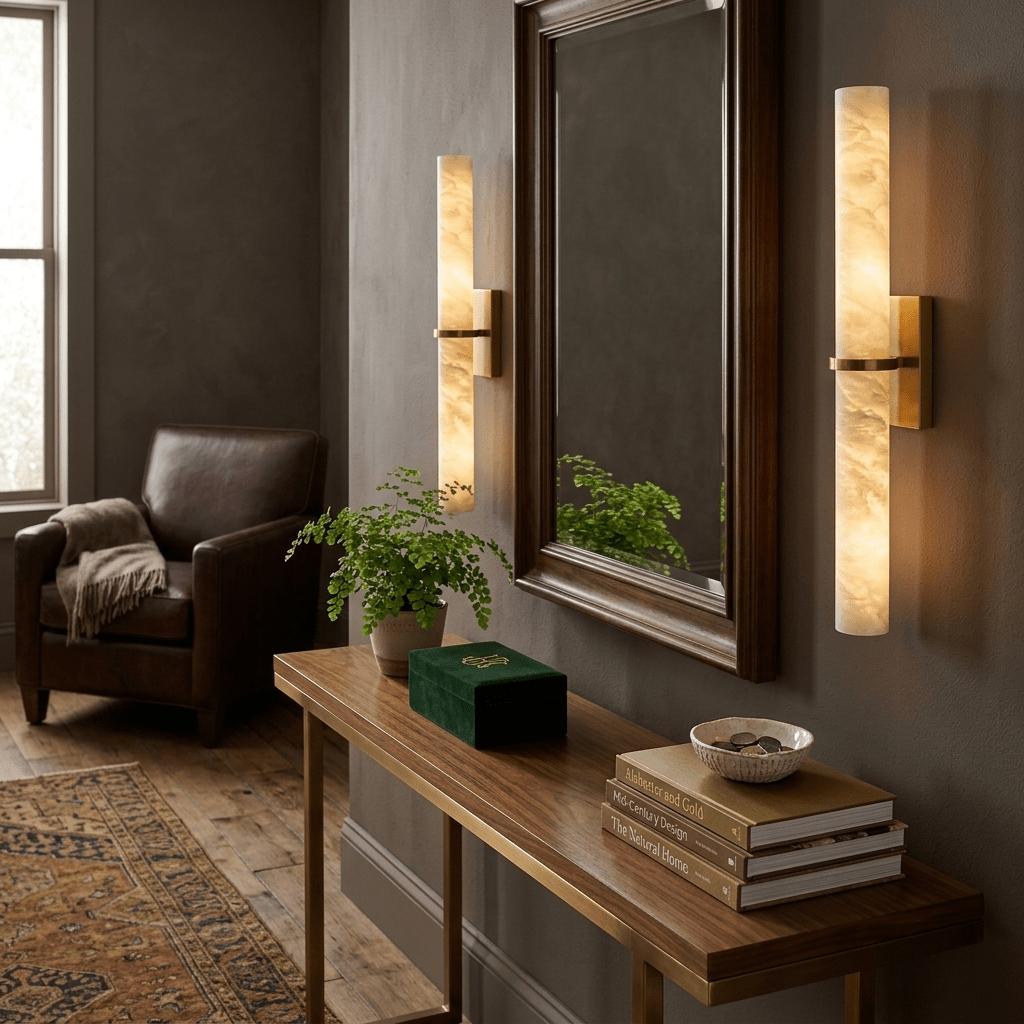 Aluna Alabaster Bar Wall Light