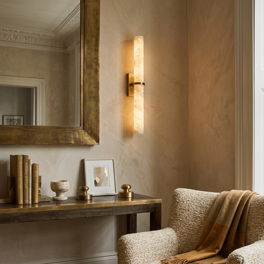 Aluna Alabaster Bar Wall Light