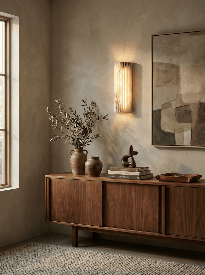 Alvia Alabaster Wall Light