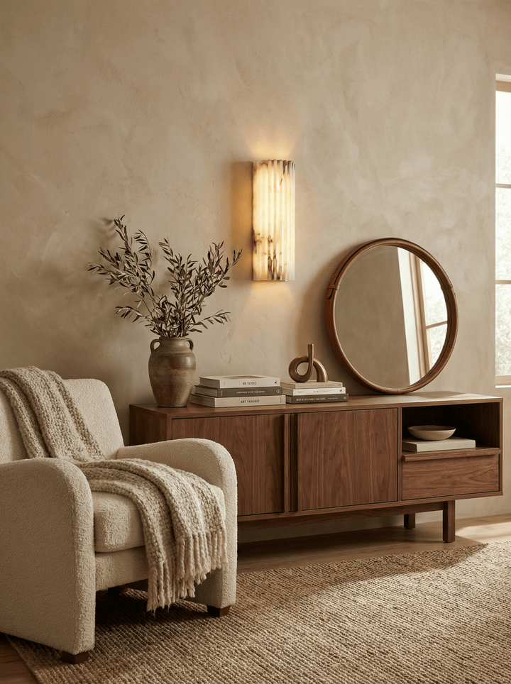Alvia Alabaster Wall Light