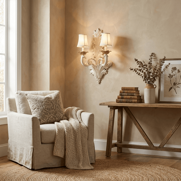 Amelie Resin Leaf Wall Sconce
