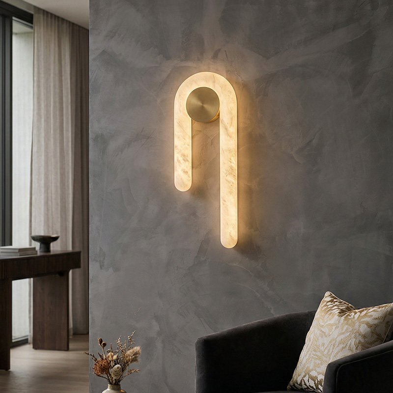 Arlo Loop Alabaster Wall Light