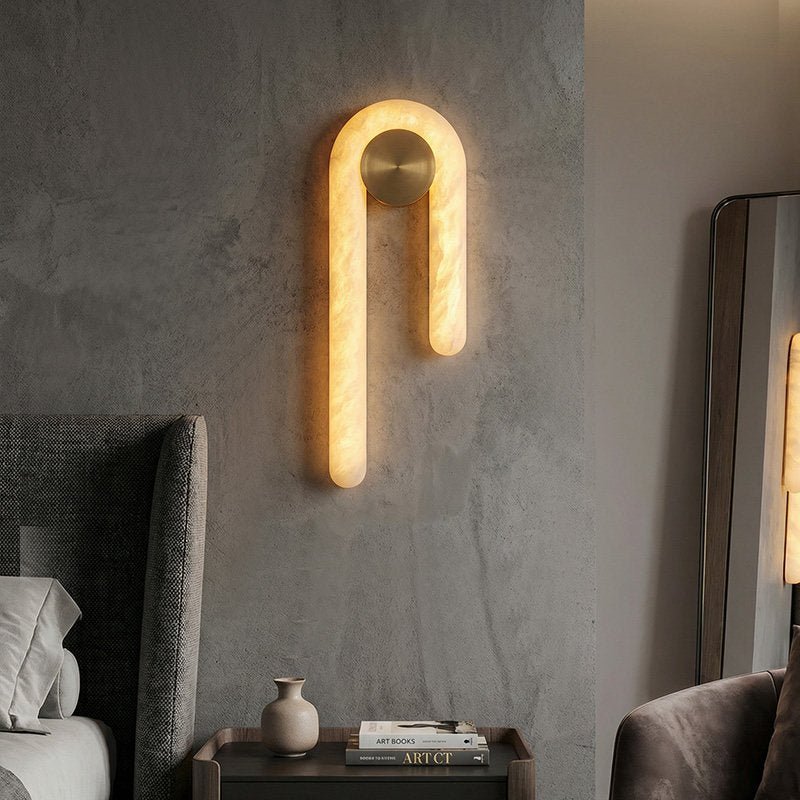 Arlo Loop Alabaster Wall Light