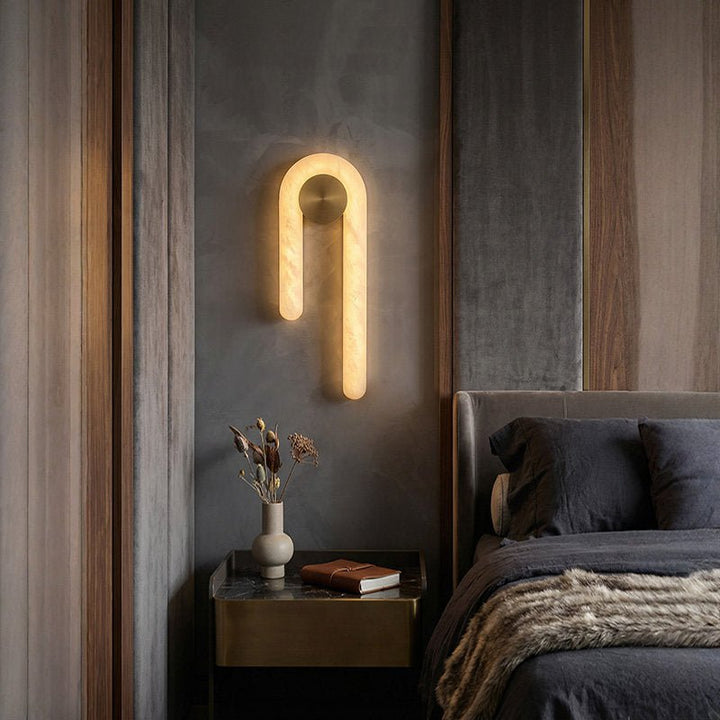 Arlo Loop Alabaster Wall Light