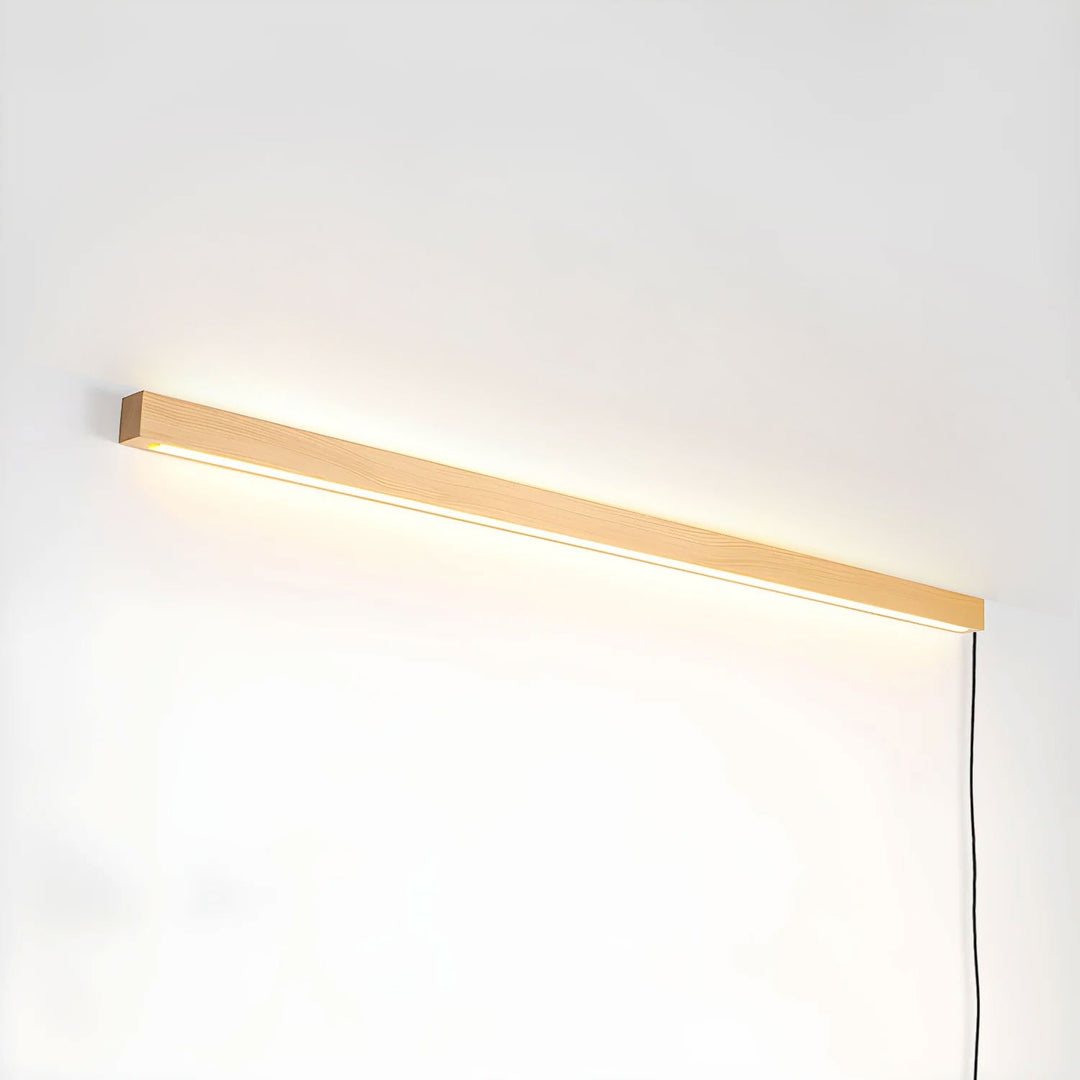 Arlo Linear Wood Plug-in Wall Light