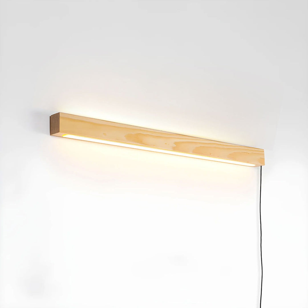 Arlo Linear Wood Plug-in Wall Light