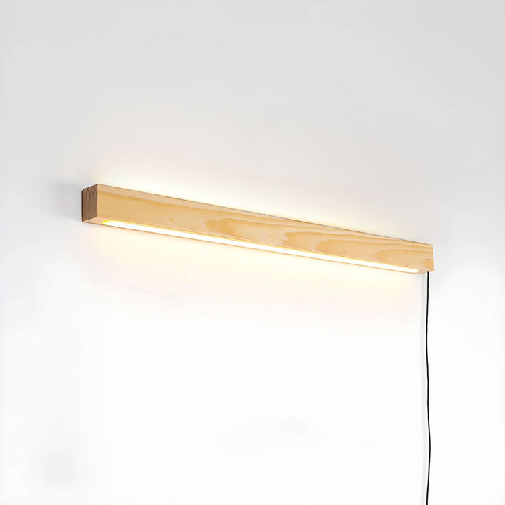 Arlo Linear Wood Plug-in Wall Light