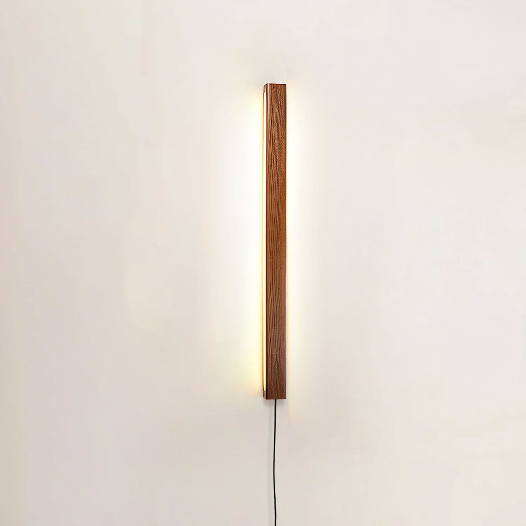 Arlo Linear Wood Plug-in Wall Light