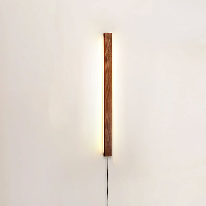 Arlo Linear Wood Plug-in Wall Light