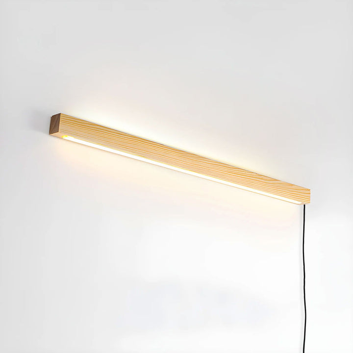 Arlo Linear Wood Plug-in Wall Light