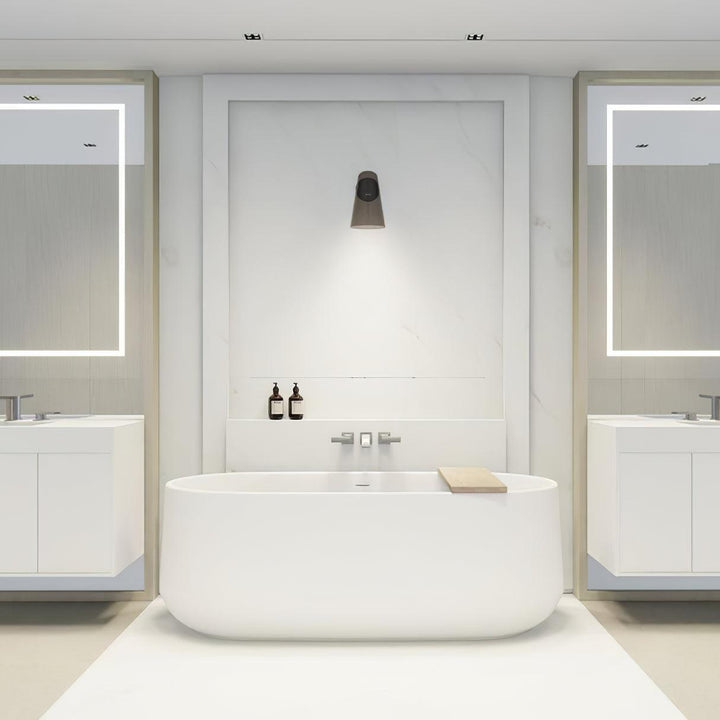 Conical Glass Plug-in Wall Lamp