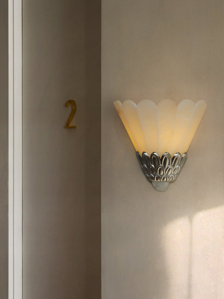 Artoria Petal Alabaster Wall Sconce