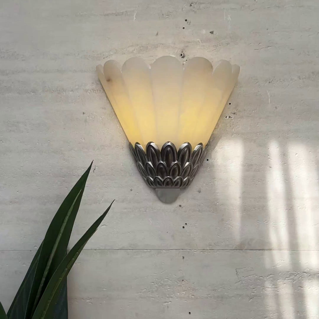 Artoria Petal Alabaster Wall Sconce