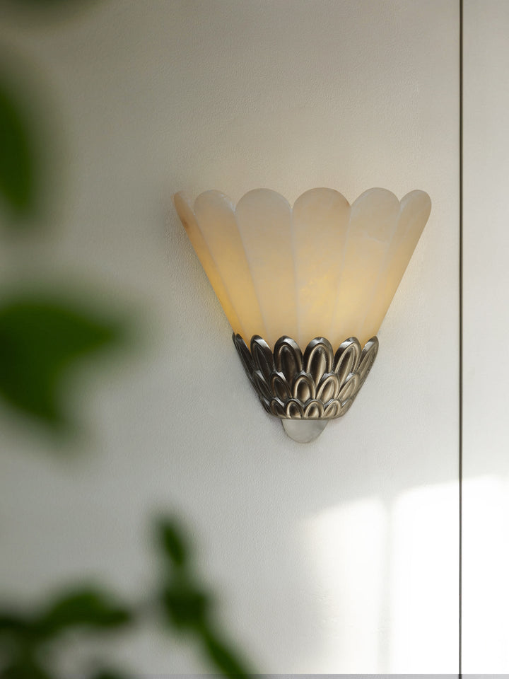 Artoria Petal Alabaster Wall Sconce