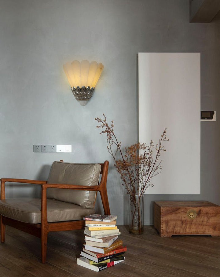Artoria Petal Alabaster Wall Sconce