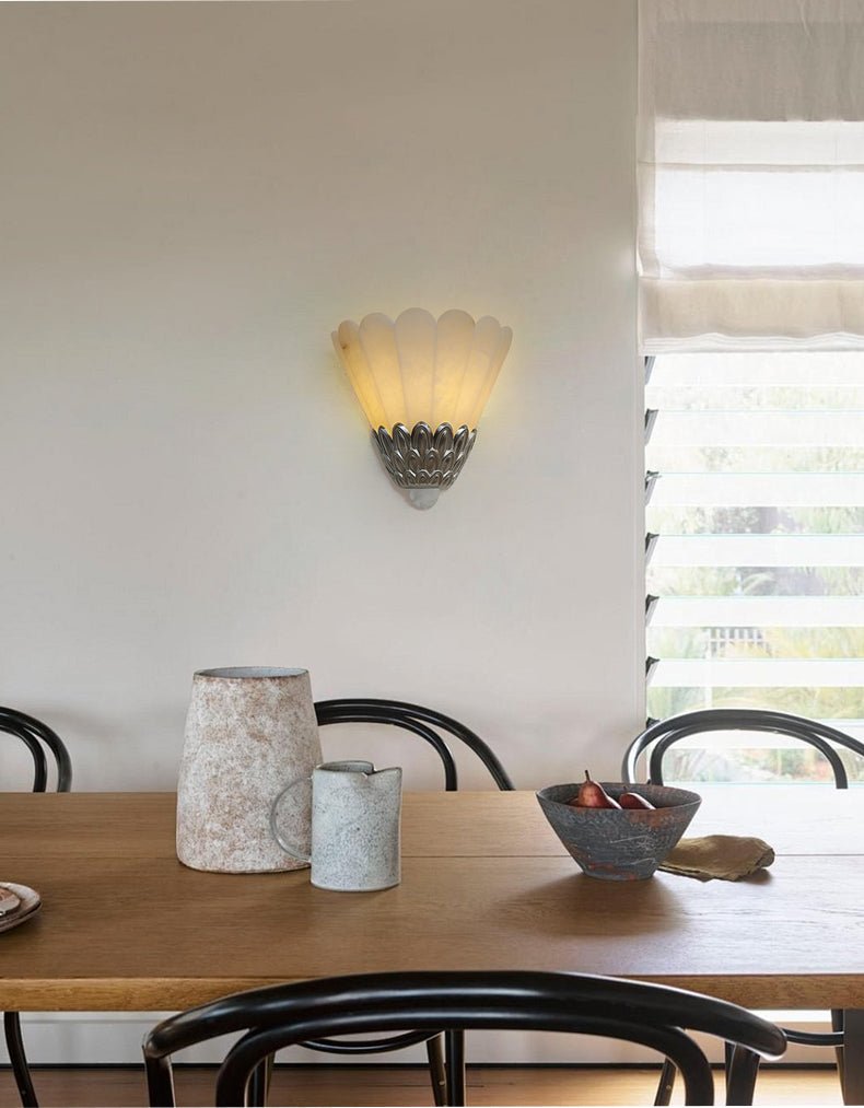 Artoria Petal Alabaster Wall Sconce