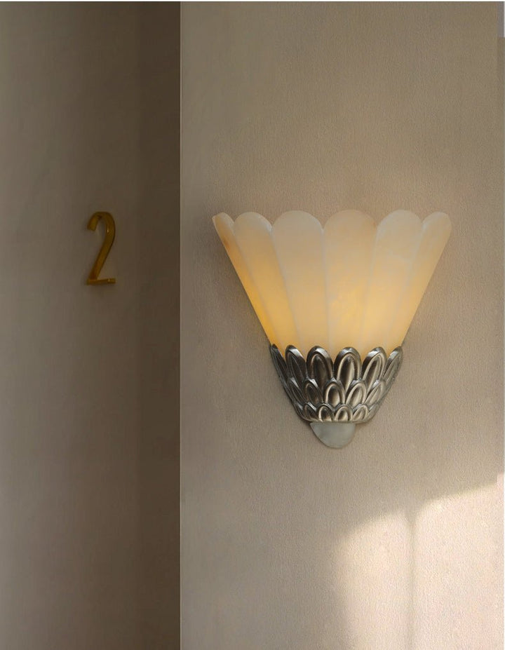 Artoria Petal Alabaster Wall Sconce