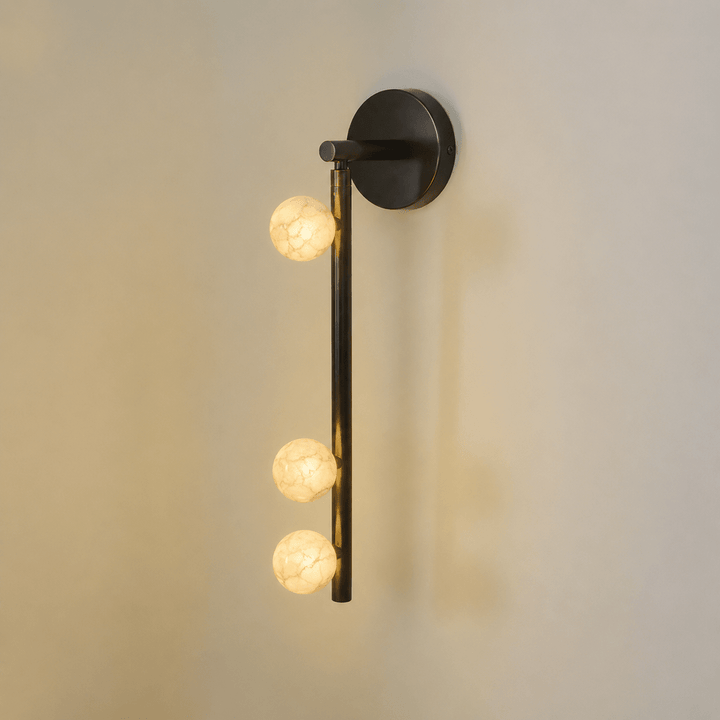 Asteria Alabaster Multi-Globe Wall Sconce