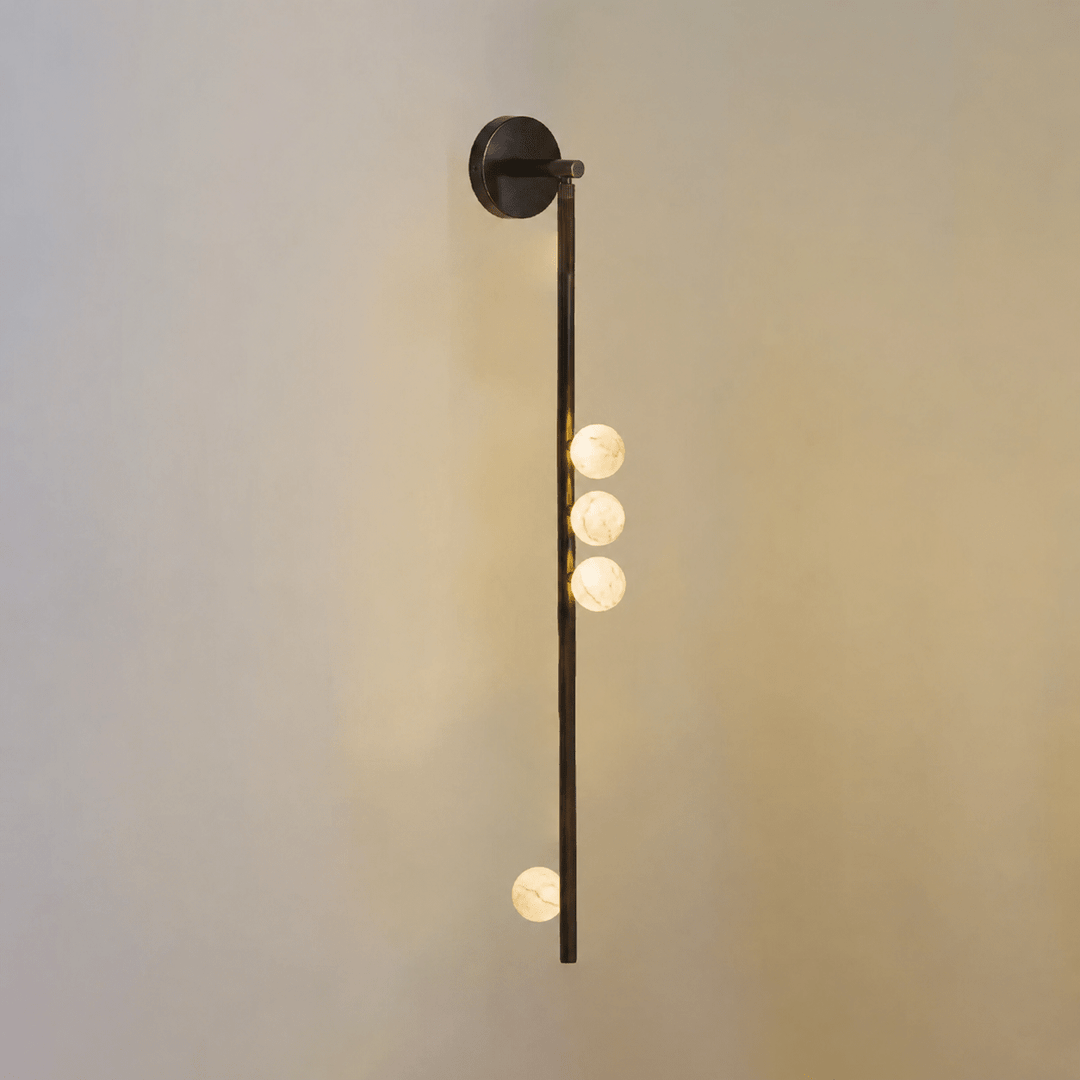 Asteria Alabaster Multi-Globe Wall Sconce