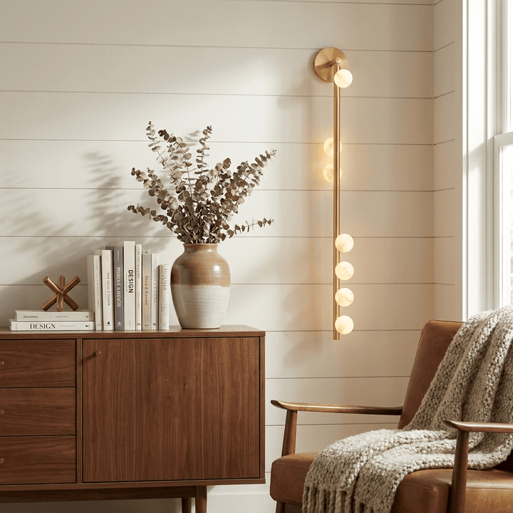 Asteria Alabaster Multi-Globe Wall Sconce