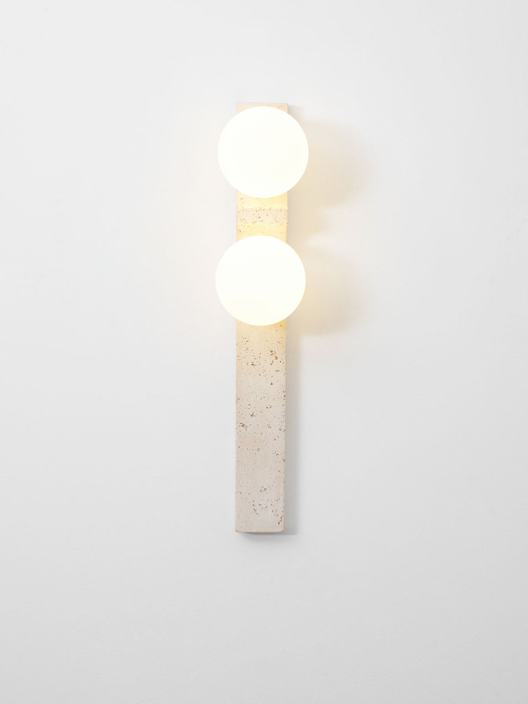 Asymmetrical Travertine Wall Sconce