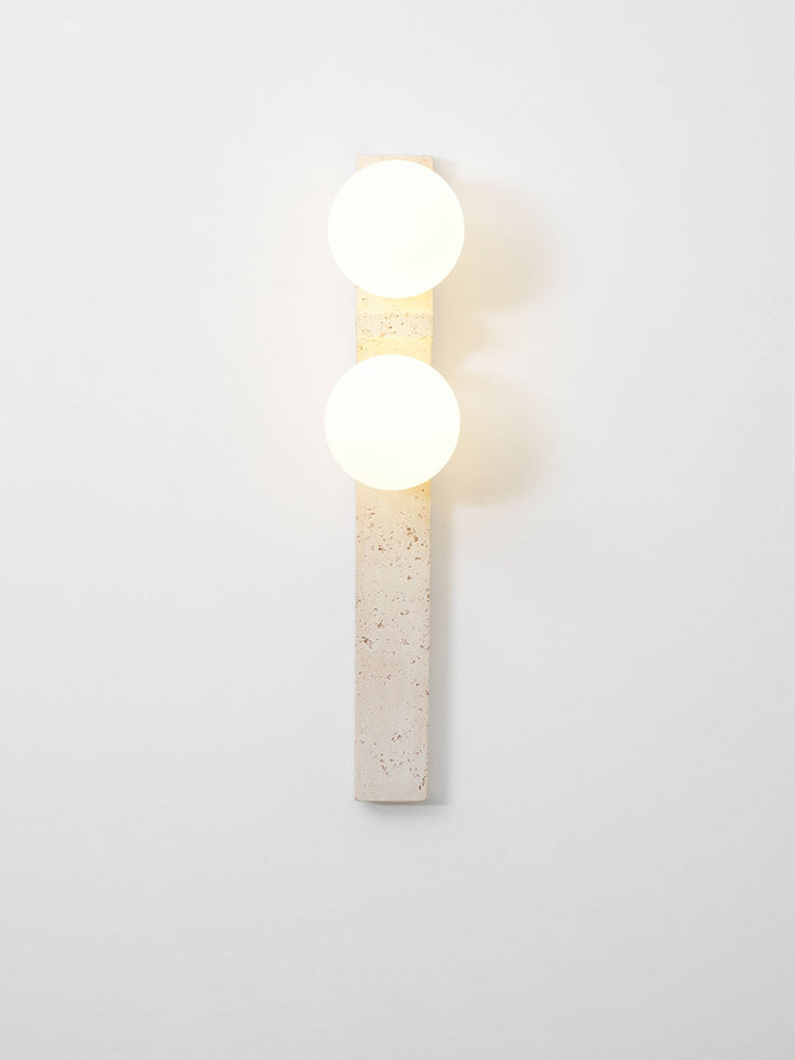 Asymmetrical Travertine Wall Sconce