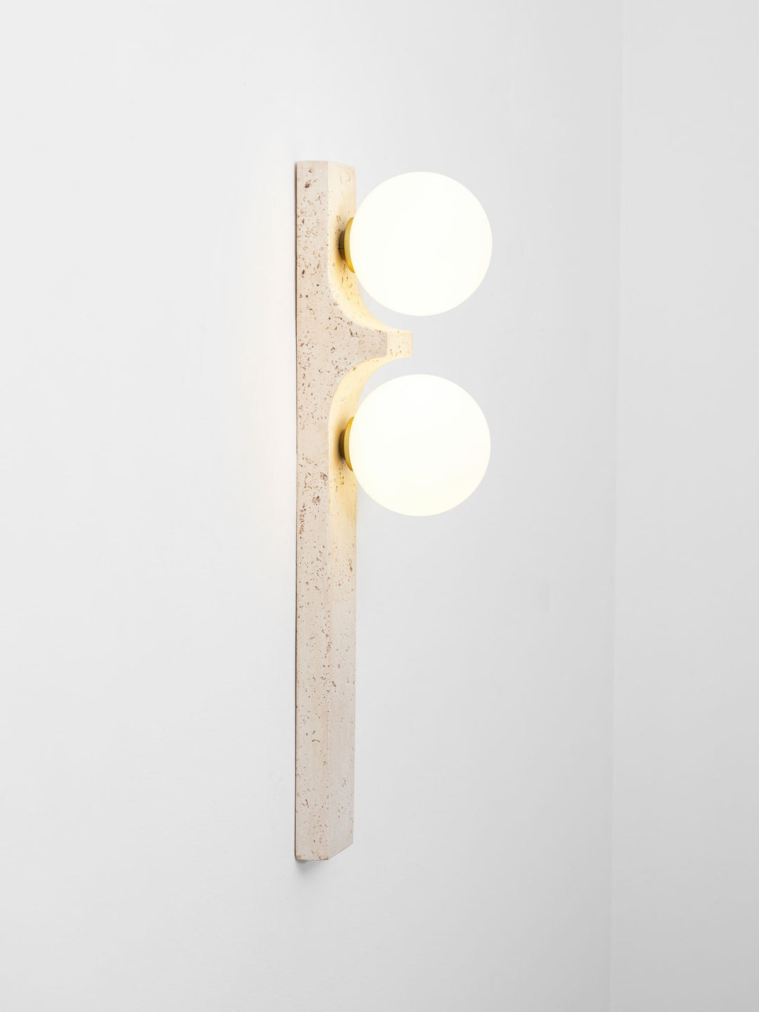 Asymmetrical Travertine Wall Sconce