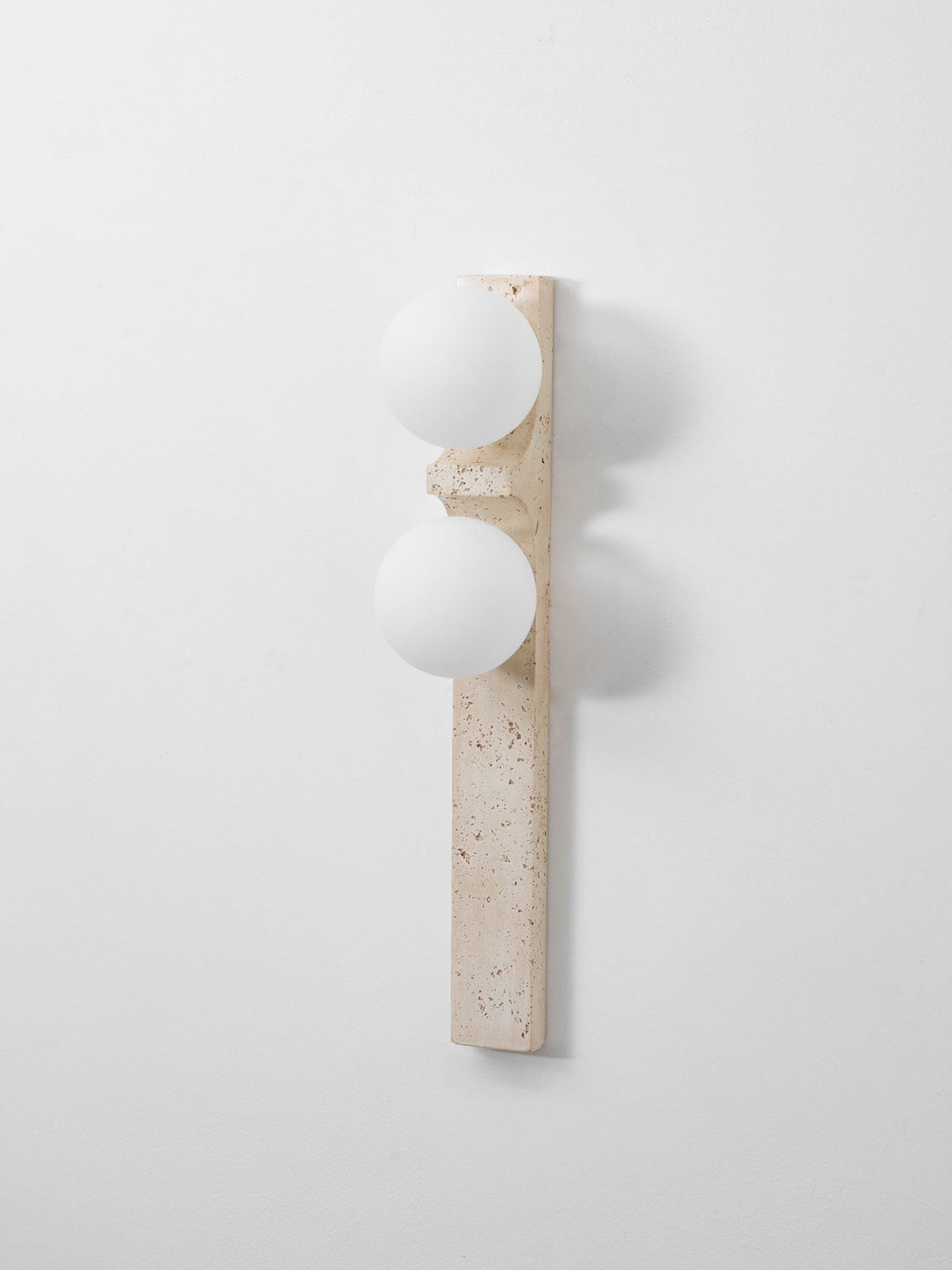 Asymmetrical Travertine Wall Sconce