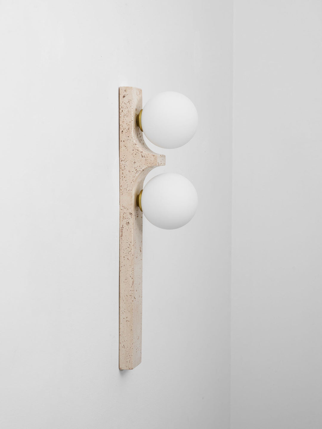 Asymmetrical Travertine Wall Sconce